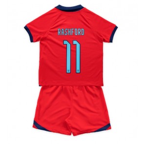England Marcus Rashford #11 Replica Away Stadium Kit for Kids World Cup 2022 Short Sleeve (+ pants)